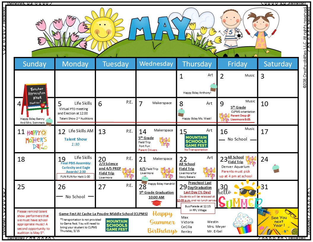 May calendar