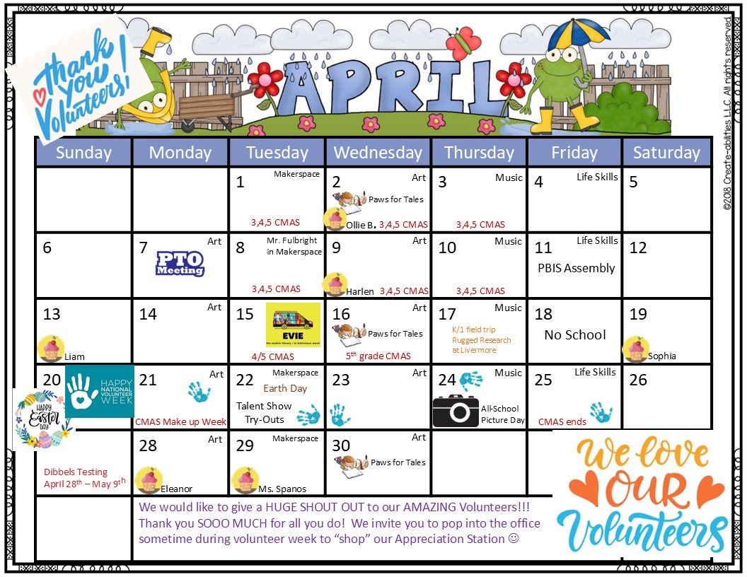 April Calendar