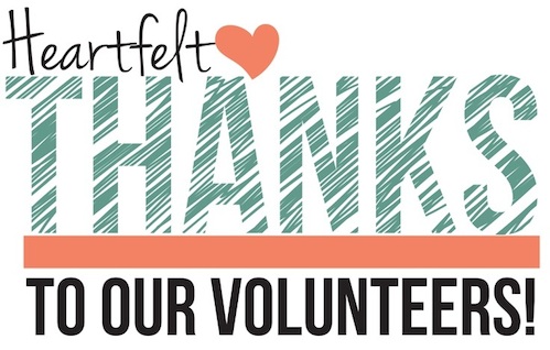 Heartfelt thanks to our volunteers!