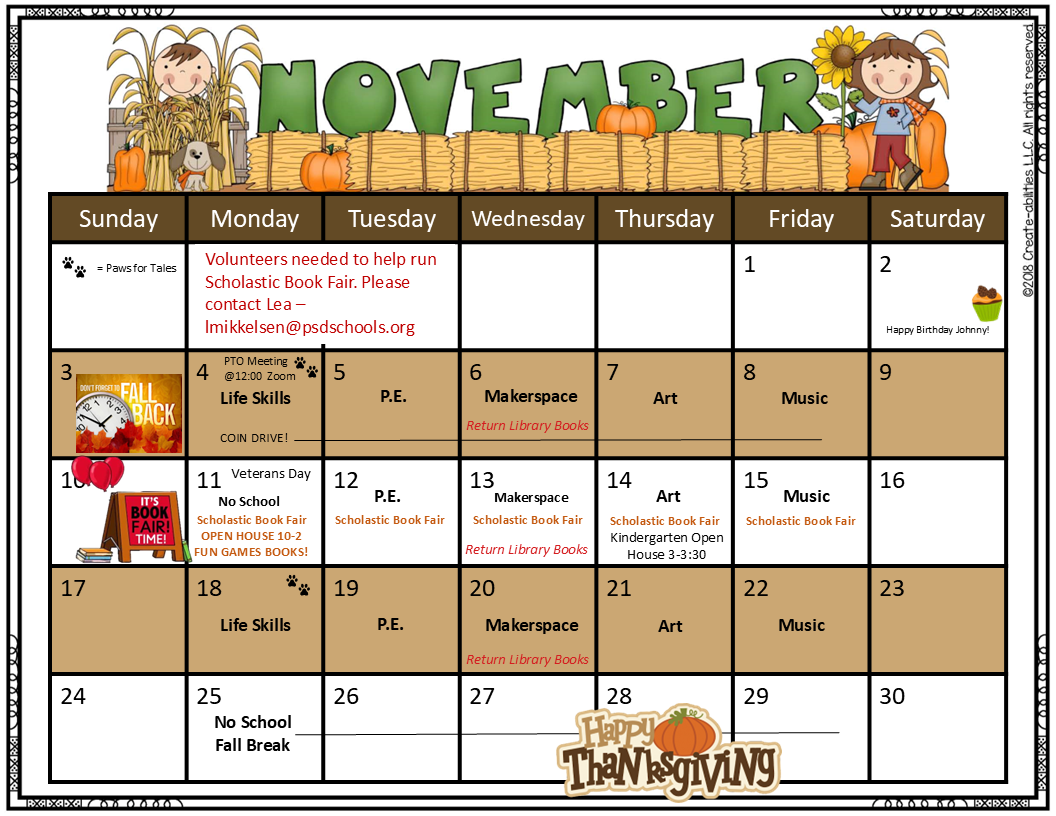 November Calendar