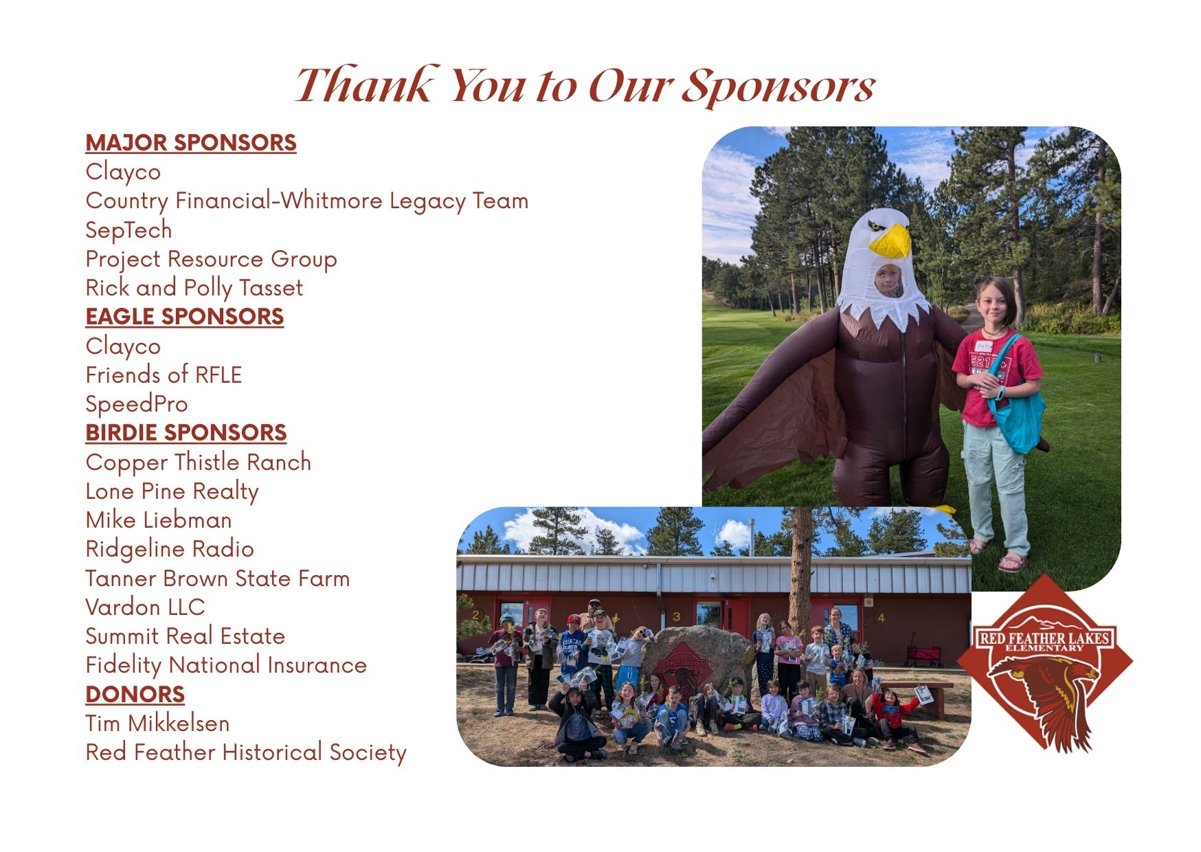 Fundraiser Sponsors